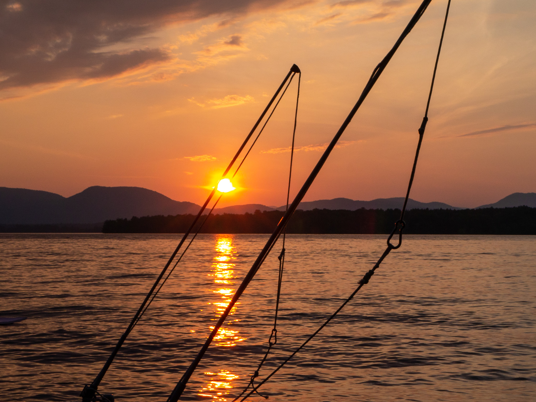 sunset on dock